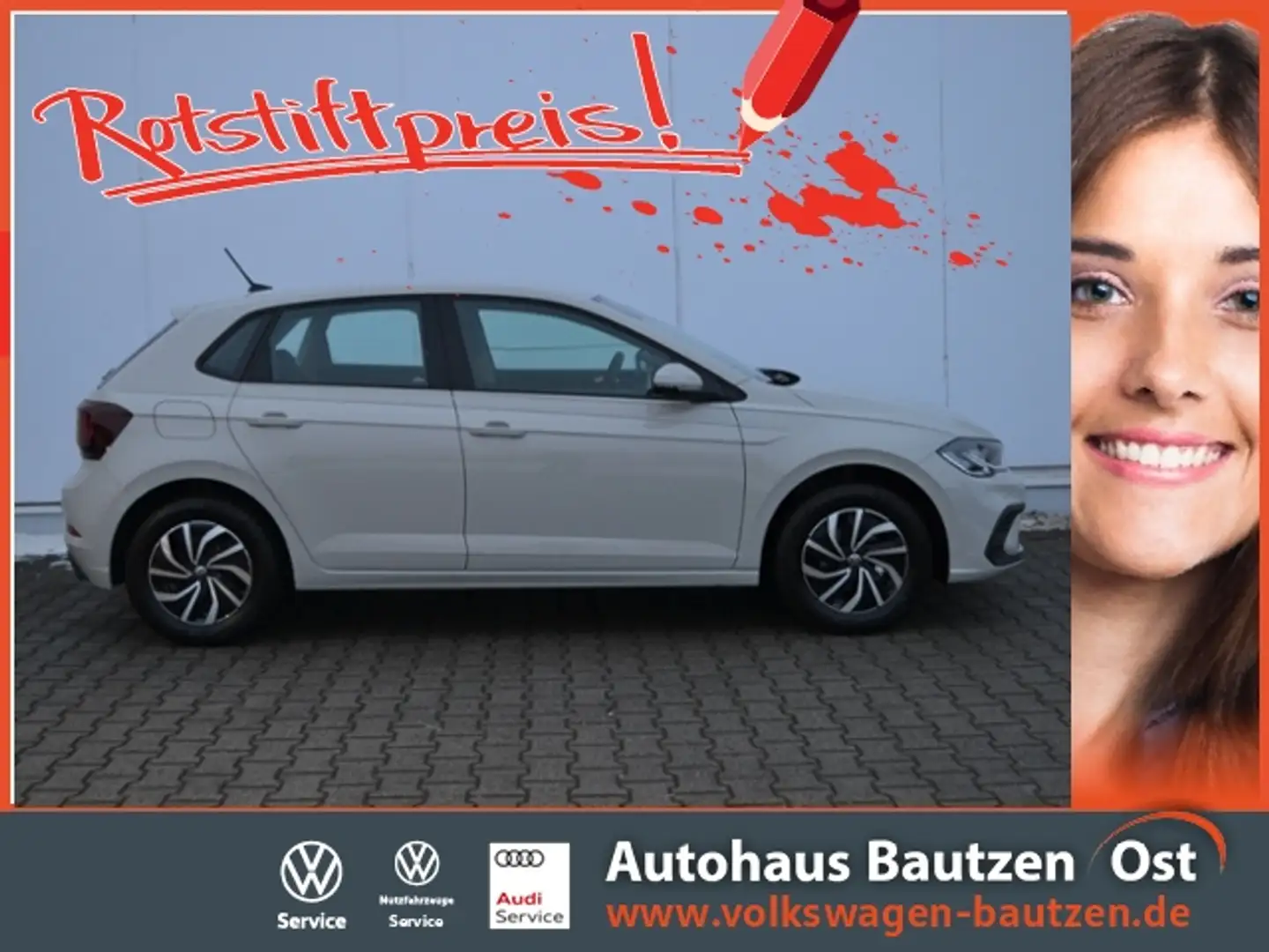 Volkswagen Polo 1.0 TSI Life LED/RFK/APP-CONNECT/DIGITAL-COCKPIT/ Grau - 1