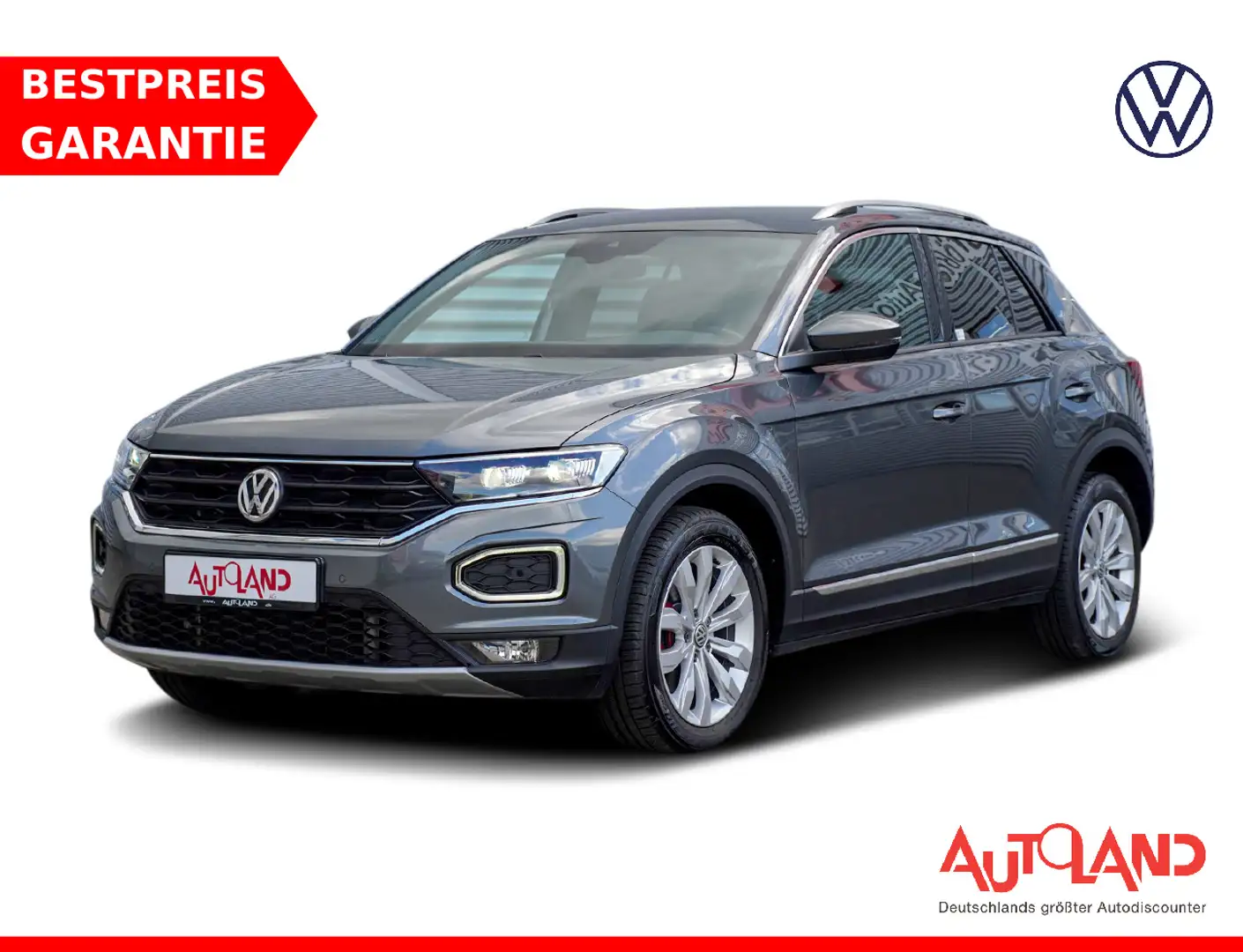 Volkswagen T-Roc 2.0 TSI DSG Sport 4M LED Navi ACC AHK Grau - 1