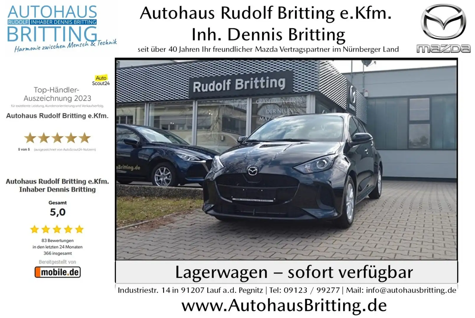 Mazda 2 Hybrid 116PS Automatik Centre-Line Černá - 1