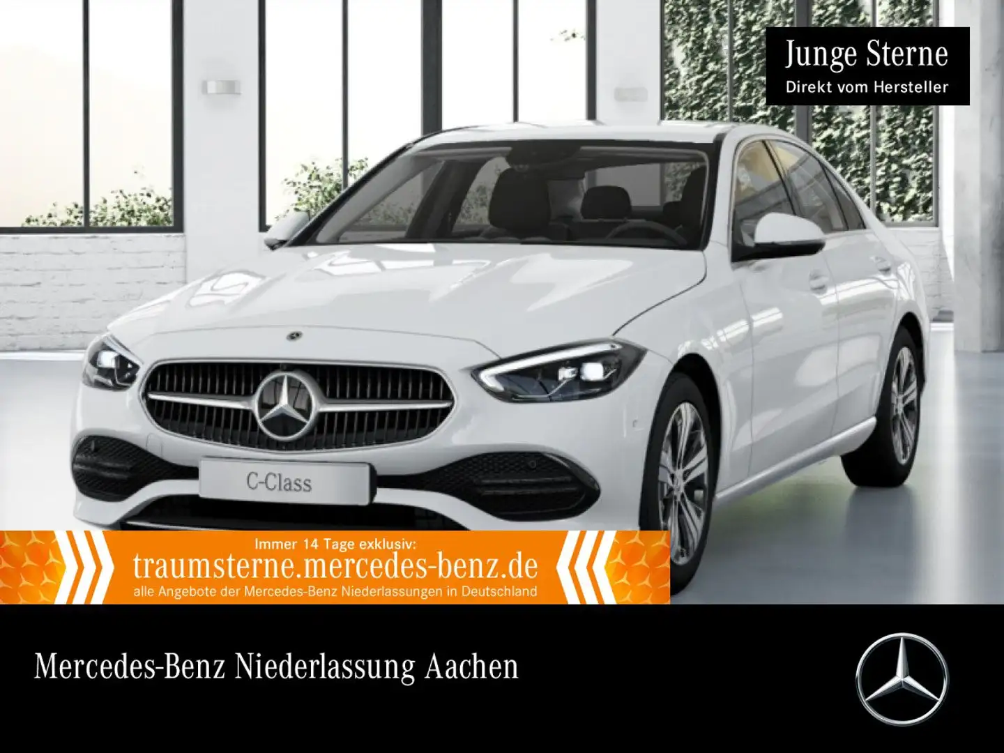 Mercedes-Benz C 220 d AVANTG+360+AHK+LED+TOTW+KEYLESS+9G Weiß - 1