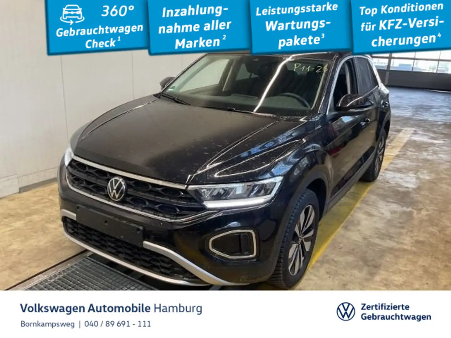 Volkswagen T-Roc 2.0 TDI Life DSG Navi LED Kamera ACC App Schwarz - 1