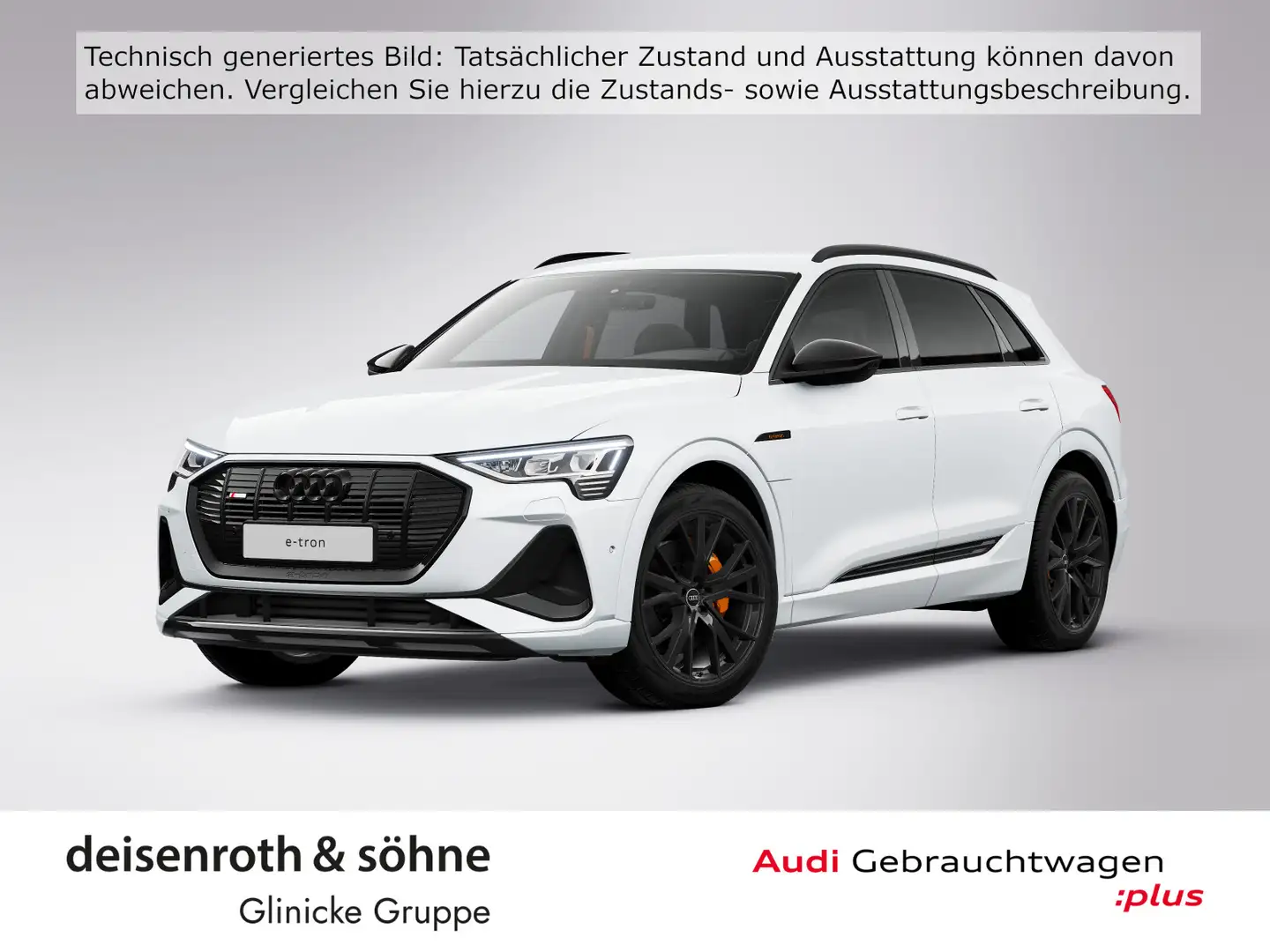 Audi e-tron 50 S line Black Ed Luft/Kam/21"/StandKlim Weiß - 1