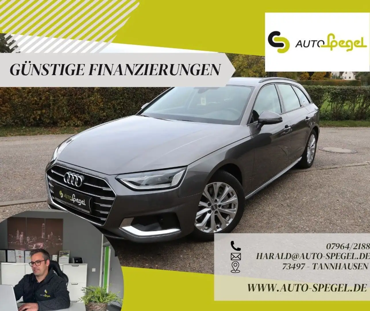 Audi A4 Avant 40 TFSI advanced LED Navi DAB Carplay Gris - 1