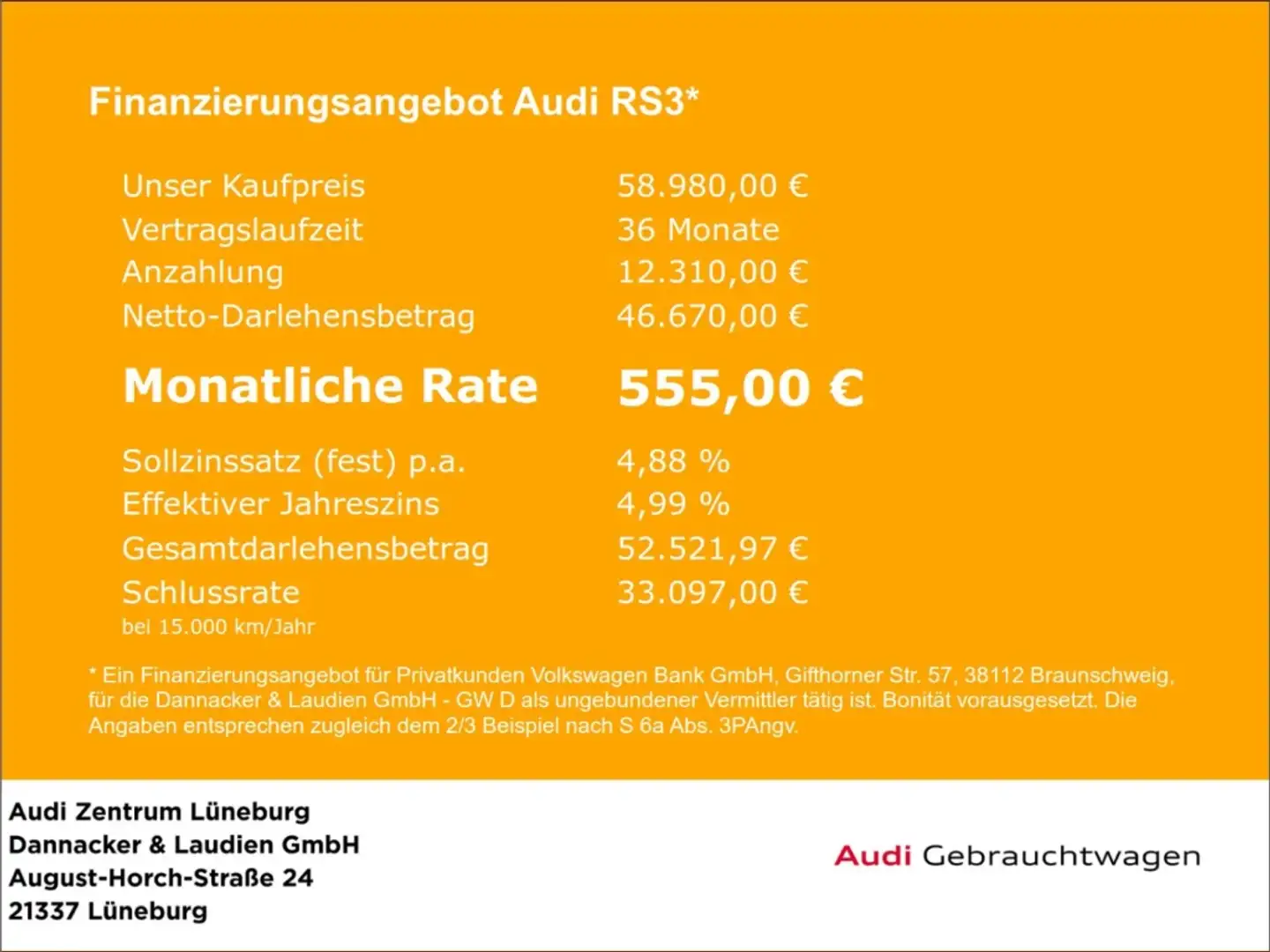 Audi RS3 2.5 TFSI quattro Sportback Alu Matrix-LED ACC Pano Schwarz - 2