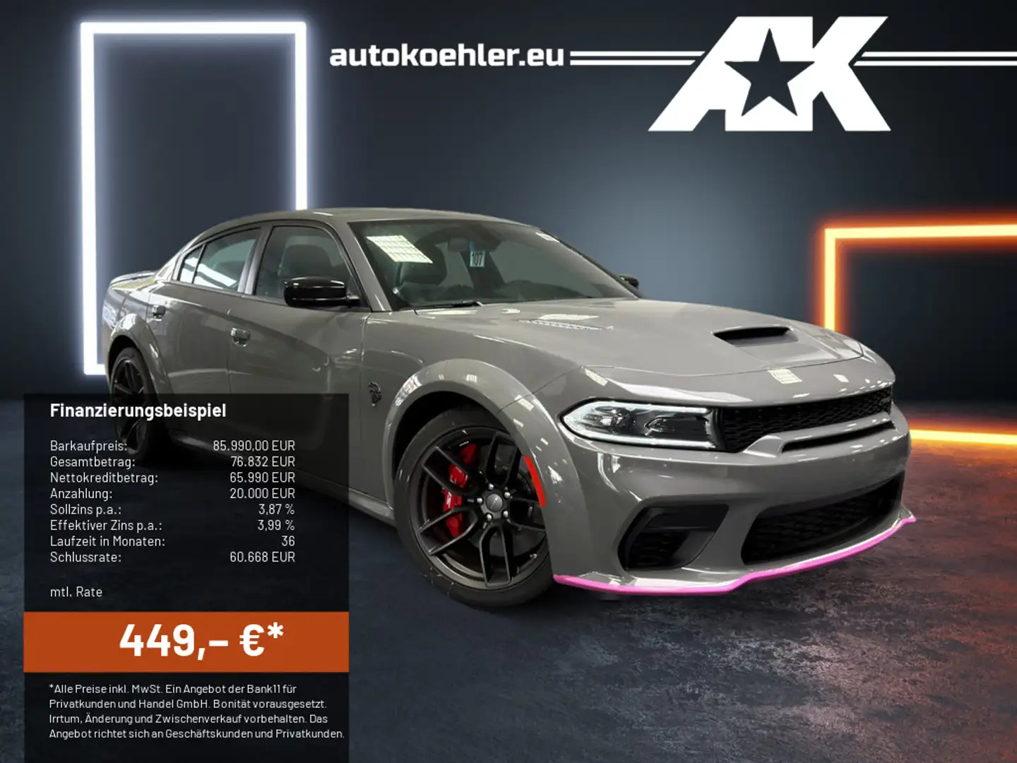 Dodge Charger SRT Hellcat Widebody Jailbreak Gris - 1