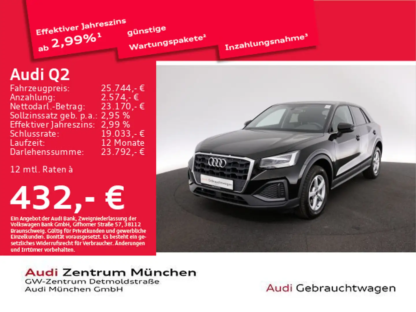 Audi Q2 35 TFSI S tronic Virtual/Privacy/Navi+ Schwarz - 1