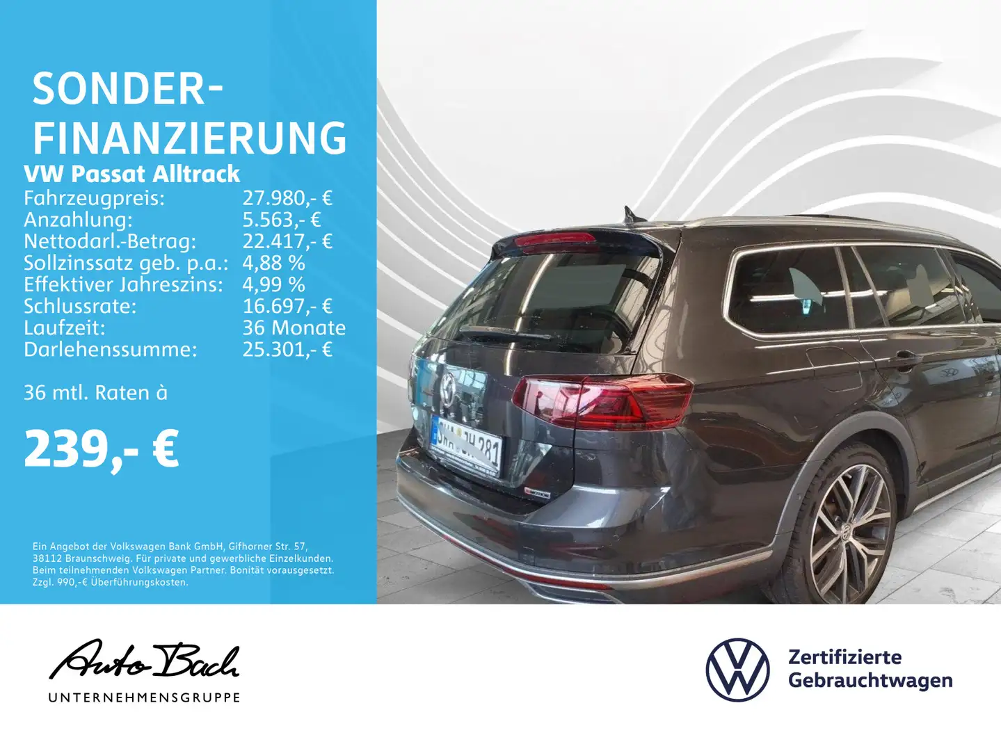 Volkswagen Passat Alltrack 2.0 TDI DSG Navi HuD DYNAUDIO AH Gri - 2