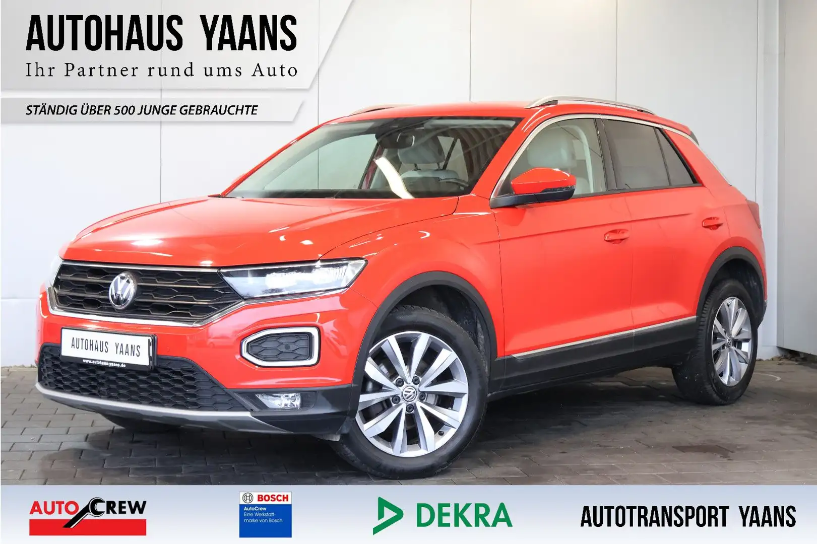 Volkswagen T-Roc 1.0 TSI Style AID+ACC+SIDE+LED+17" Rouge - 1