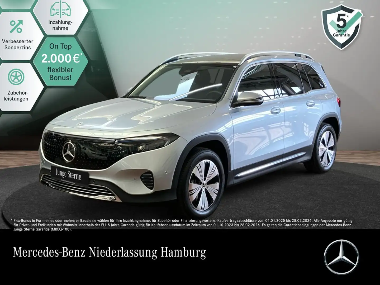 Mercedes-Benz EQB 300 4M PROG+ADVANCED+AHK+PANO+KAMERA+SPUR Argintiu - 1