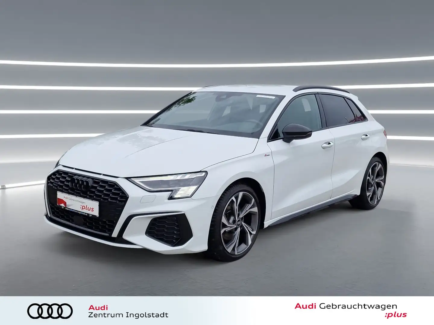 Audi A3 Sportback 40 TFSI qu 2x S line MATRIX AHK ACC Blanc - 2