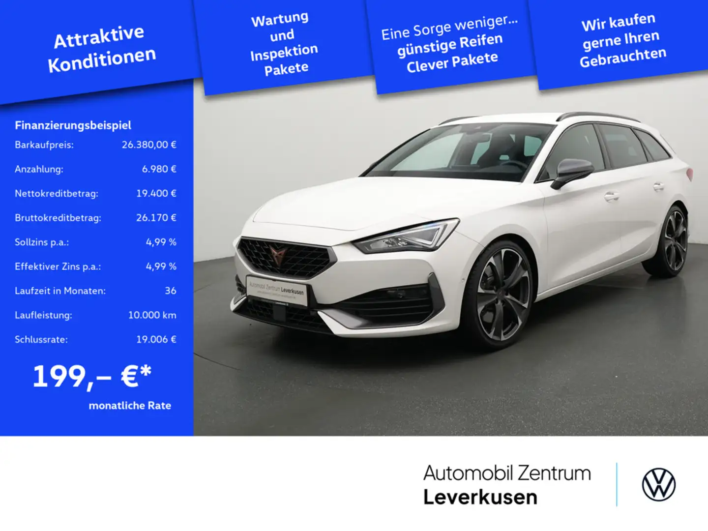 CUPRA Leon ST VZ NAVI VIRT ACC DCC LEDER KAM CARPLA Weiß - 1
