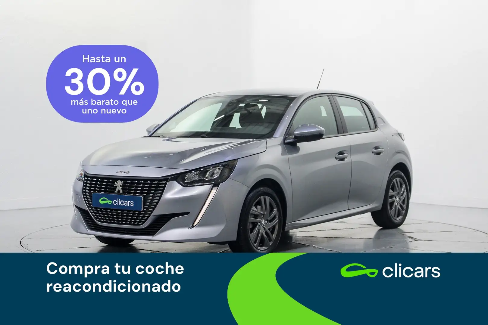 Peugeot 208 1.2 Puretech S&S Active Pack 100 Argent - 1