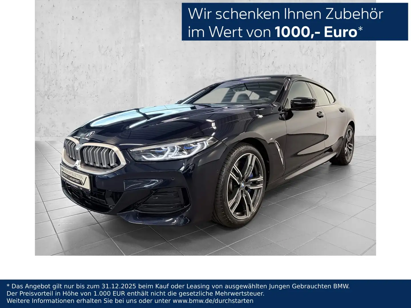 BMW 840 d xDrive Gran Coupé M Sport HUD PANO ACC 360°KAM R Noir - 1