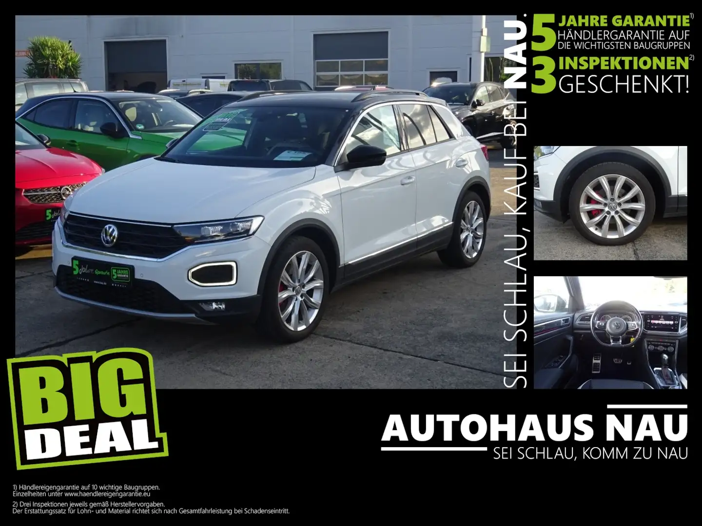 Volkswagen T-Roc 2.0 TDi Sport 4x4 Inspektionspaket BigDeal! Wit - 1
