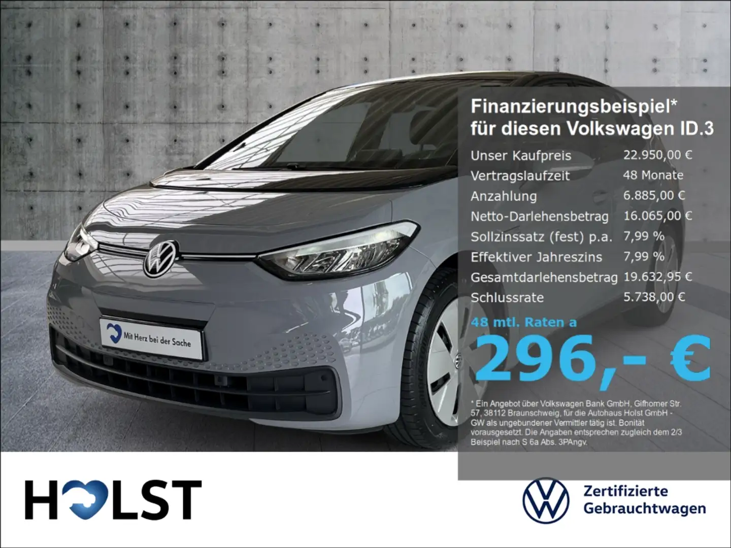 Volkswagen ID.3 107 kW Pro electric 107kW 1-Gang-Automatik Grau - 1