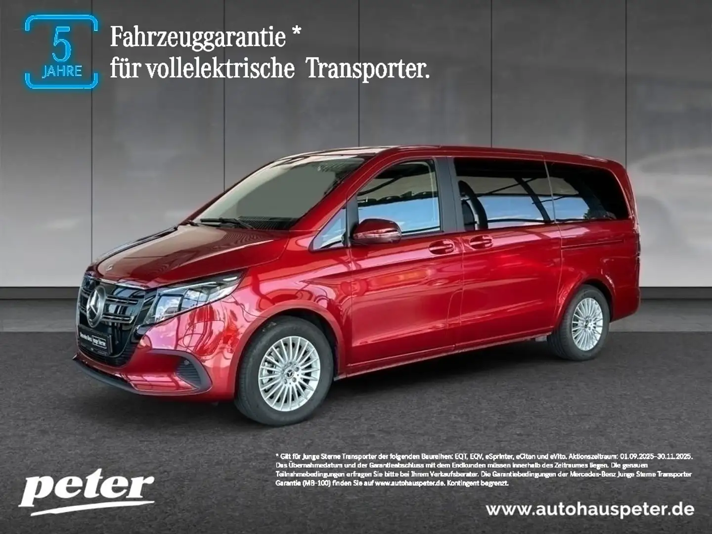 Mercedes-Benz EQV 300 Lang LED+DISTR+5 JAHRE GARANTIE Rood - 1