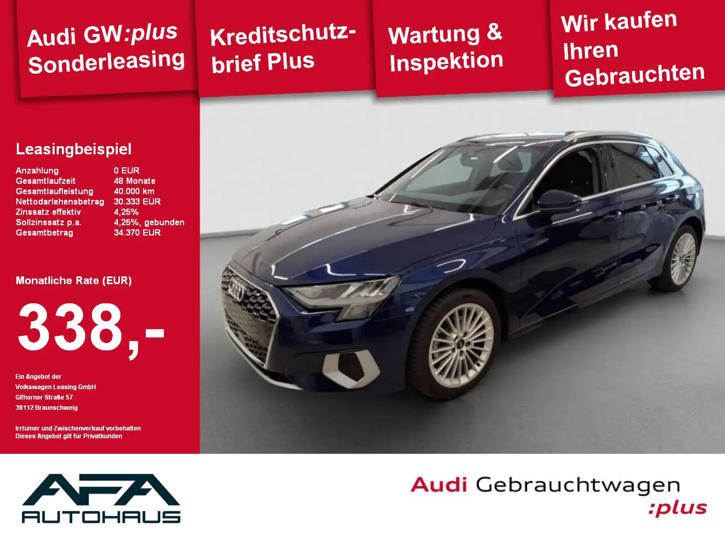Audi A3 Sportback 35 TFSI Advan. S tr. AHK*Smart.Int Blau - 1