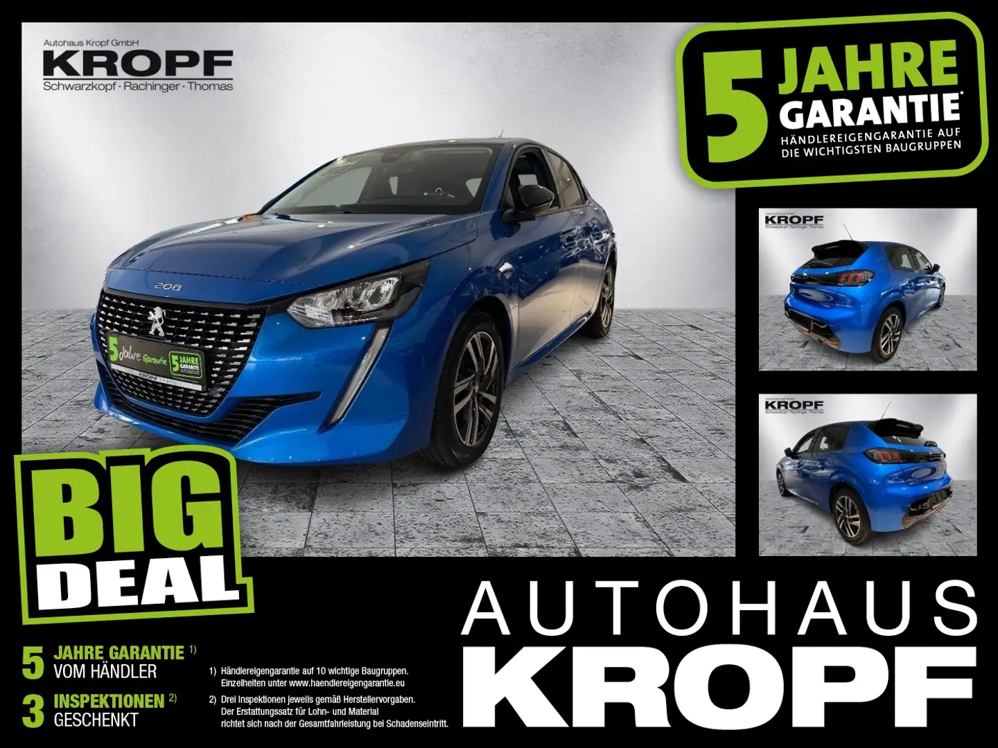 Peugeot 208 1.2 PureTech 100 Allure LED+Navi+SHZ+Kam.+LM Blau - 1