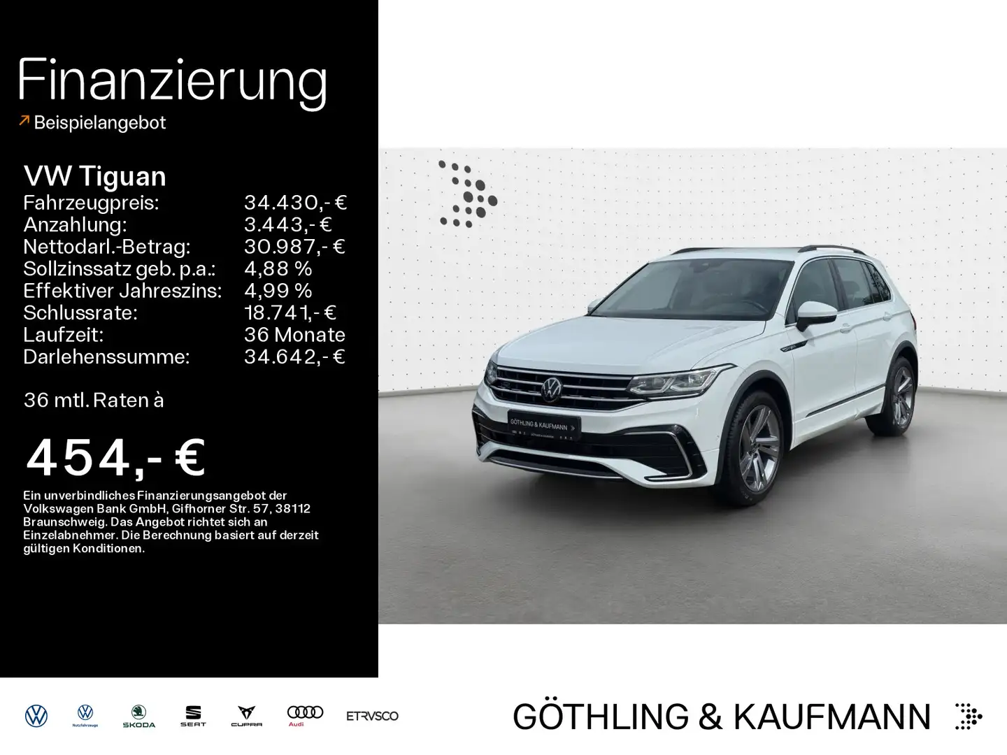 Volkswagen Tiguan R-Line 1.5 TSI 110kW*DSG*AHK*MATRIX*NAVI* Blanco - 1