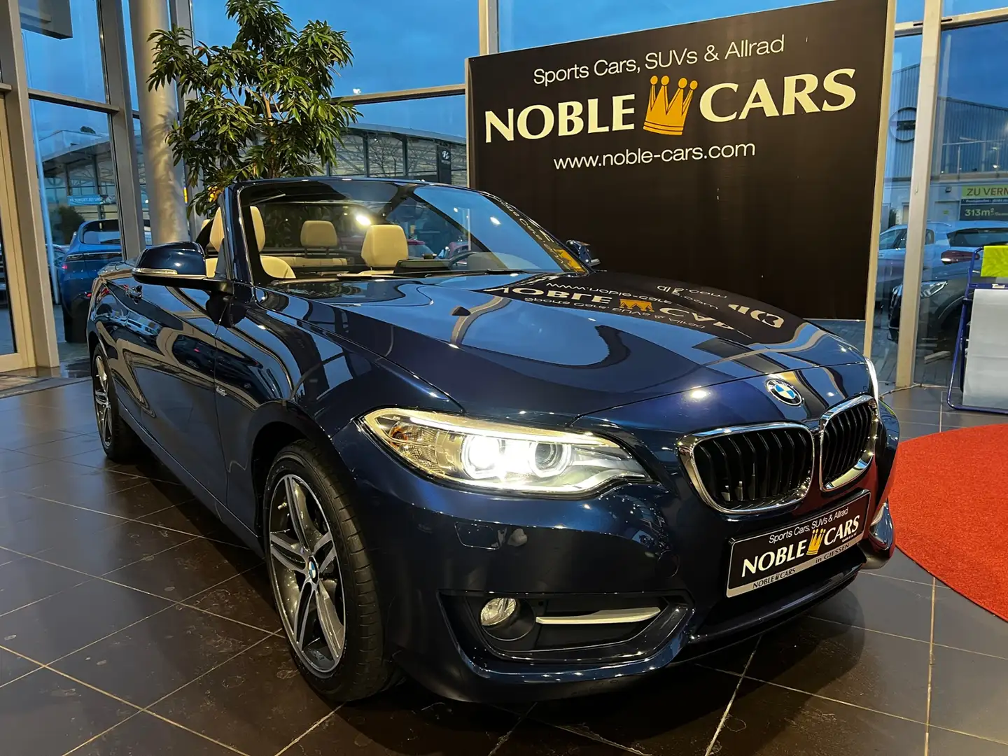 BMW 218 d Cabrio Sport Line LED XENON NAVI ALU Bleu - 1
