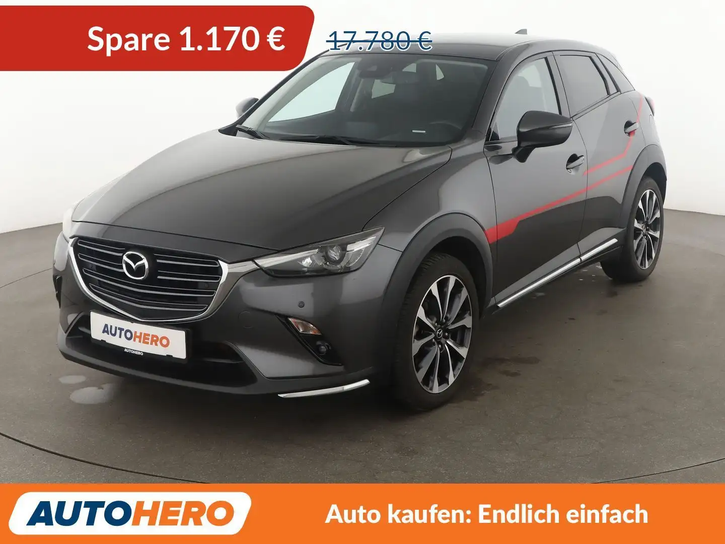 Mazda CX-3 2.0 Skyactiv-G Sports-Line *NAVI*HUD*CAM*TEMPO* Grau - 1
