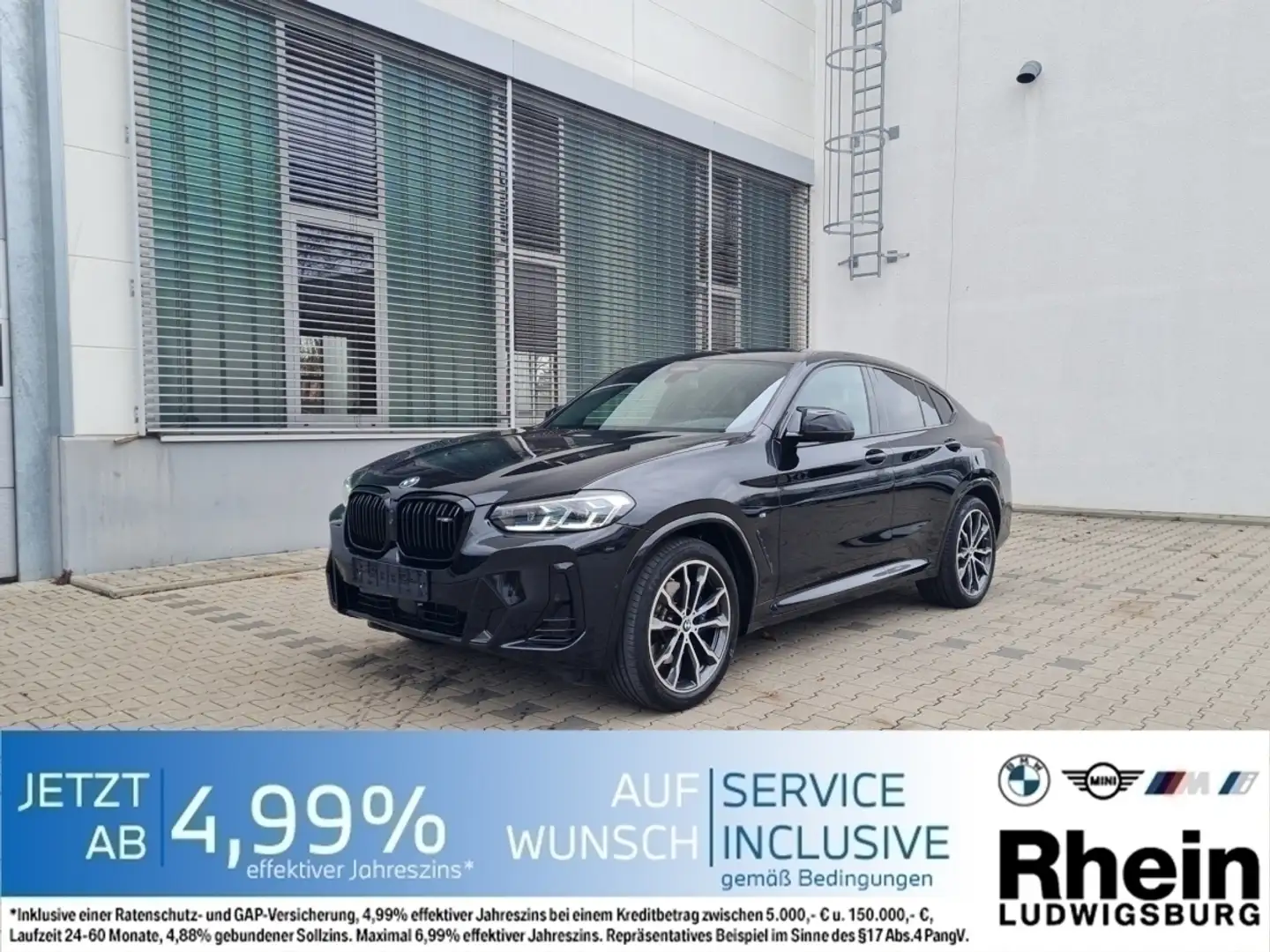 BMW X4 M 40dA Laser.Navi.Standhz.HuD.360°.AHK.KomfZg Noir - 1
