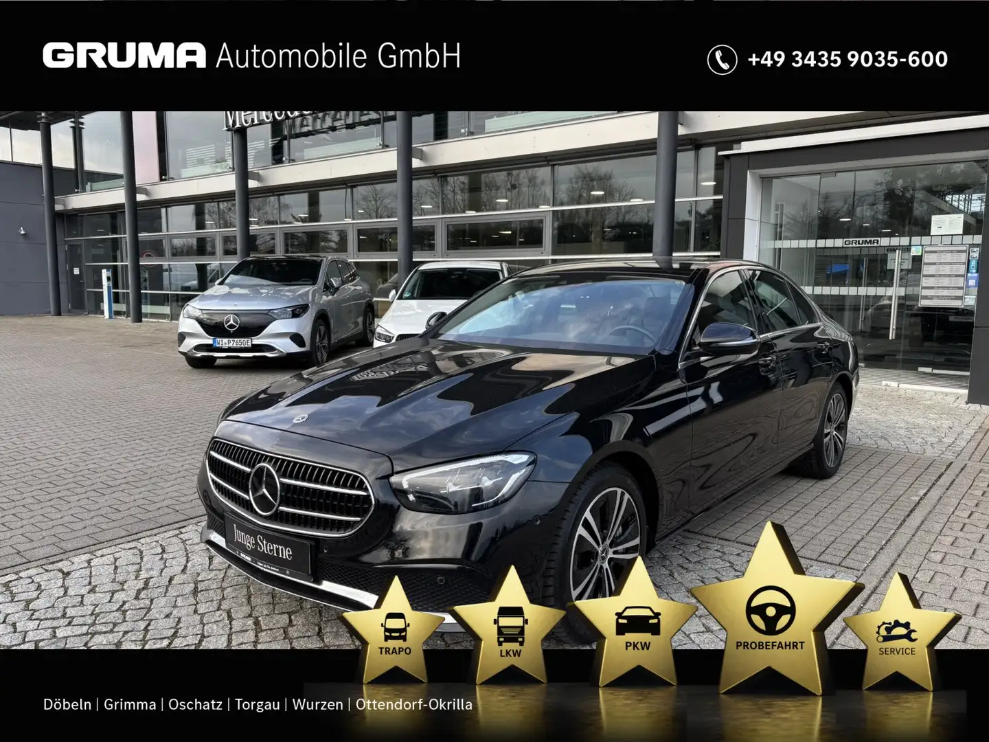Mercedes-Benz E 400 E 400 d 4M Avantgarde+AHK+Distronic+RüKa+CarPlay Noir - 1