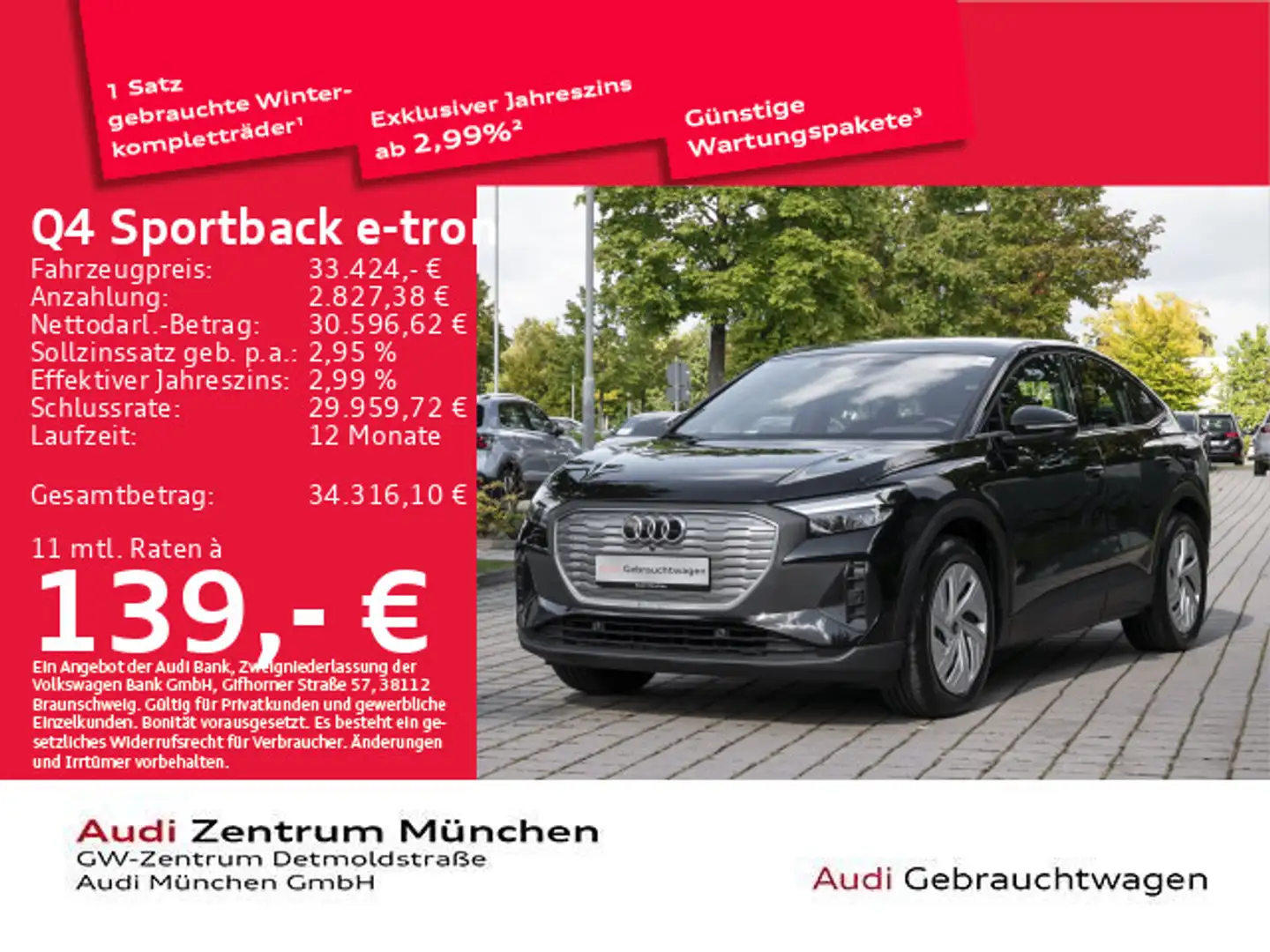 Audi Q4 e-tron 40 Navi+ Schwarz - 1