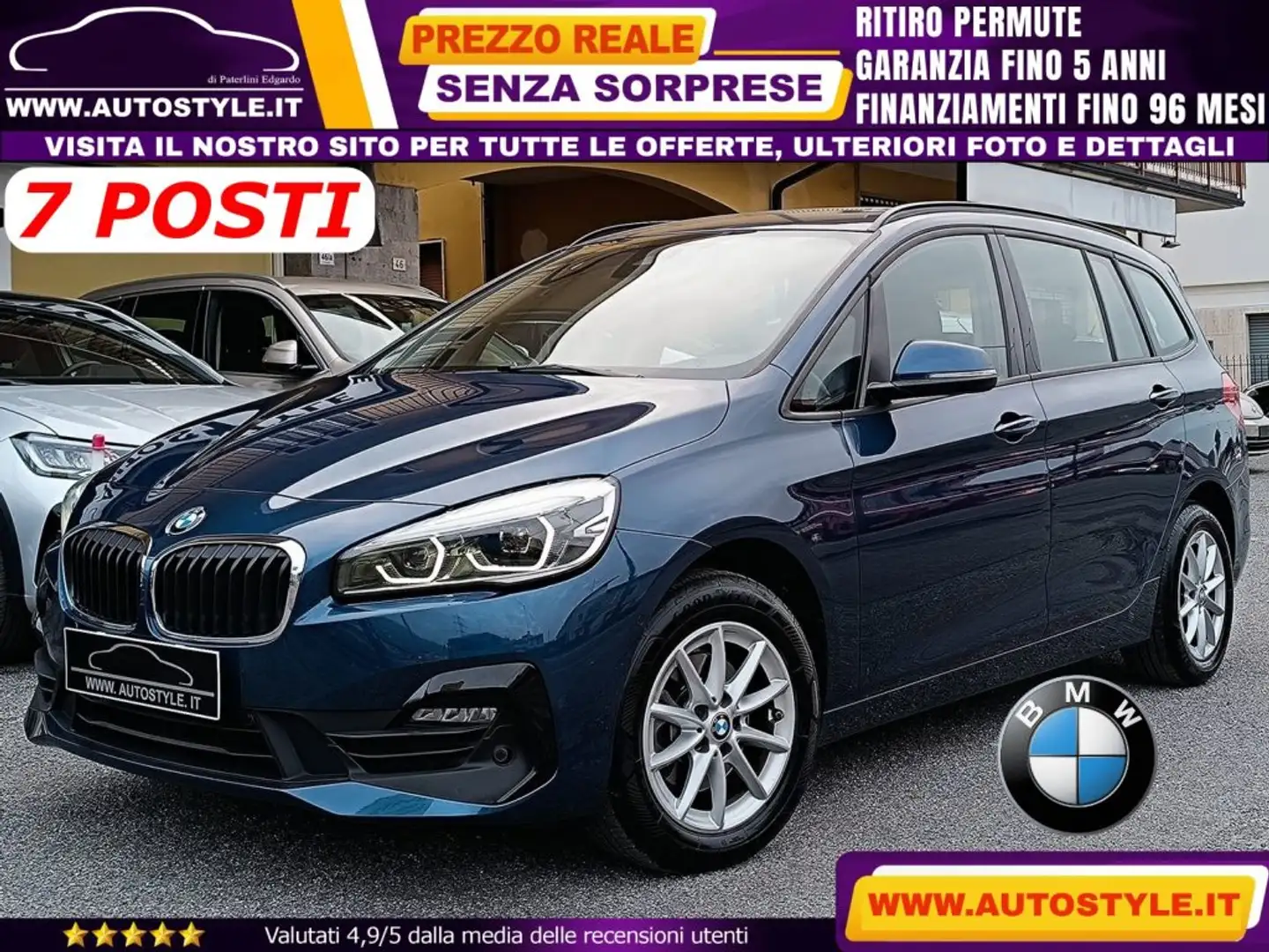 BMW 216 d Gran Tourer 7POSTI Steptronic Business Bleu - 1