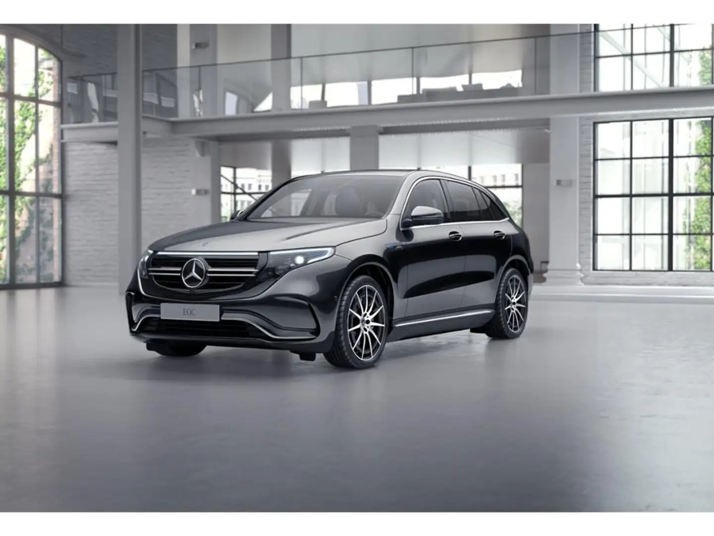 Mercedes-Benz EQC 400 4M AMG-Line+SD+AHK+DISTRONIC+HUP+KEYLESS Schwarz - 2