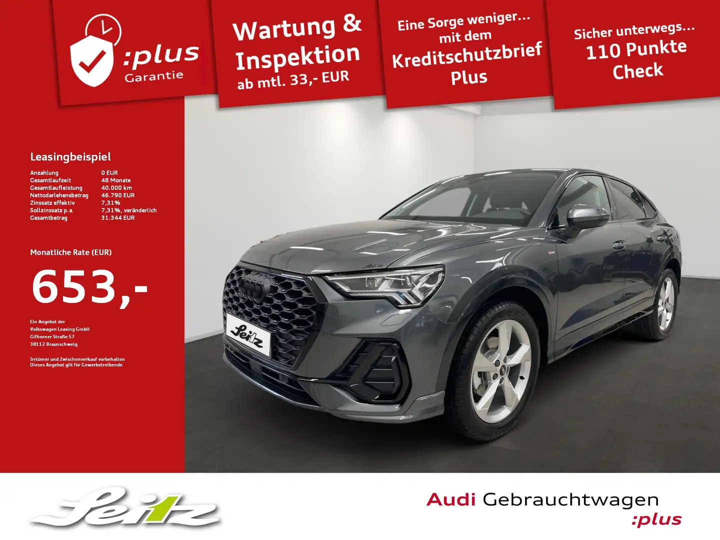 Audi Q3 Sportback 35 TDI S line *NAVI*KAMERA*MATRIX* Grau - 1