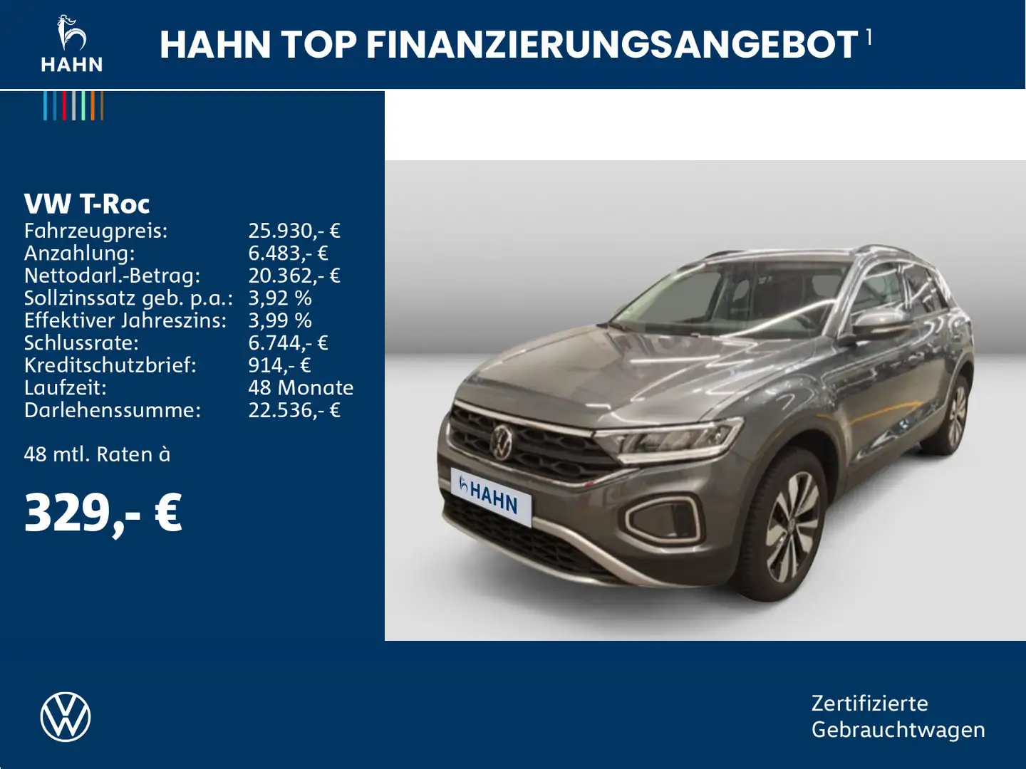 Volkswagen T-Roc 1.0TSI Move ACC Cam LED Navi Standheizung Grau - 2