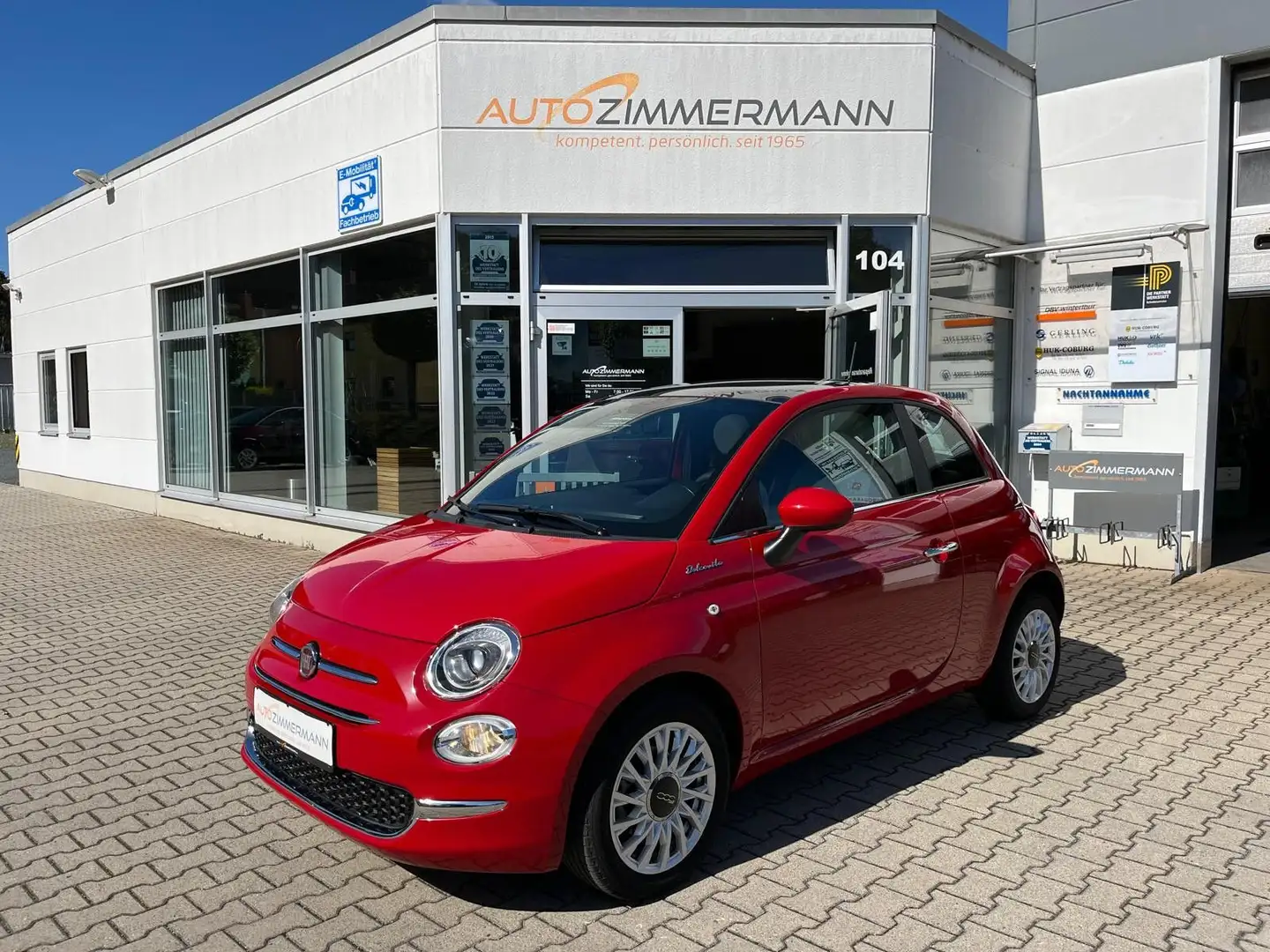 Fiat 500 Dolcevita DAB+ Panoramadach Rot - 1