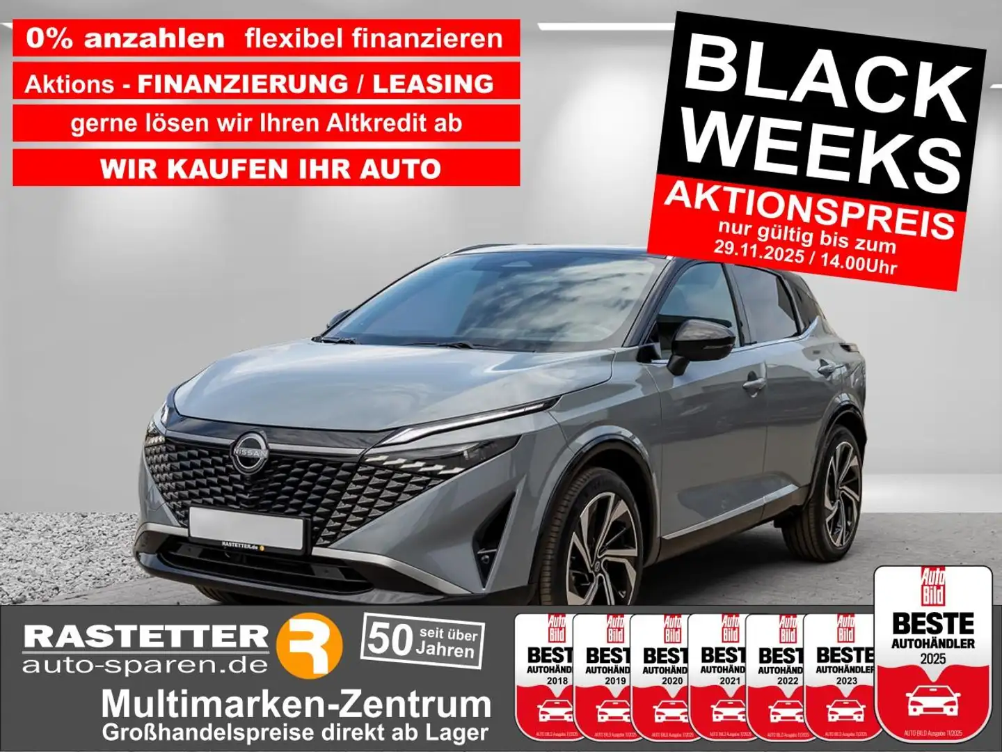 Nissan Qashqai 4x4 tekna Plus facelift+Zweifarb+20Z+Leder+Pano+Pr Gris - 1