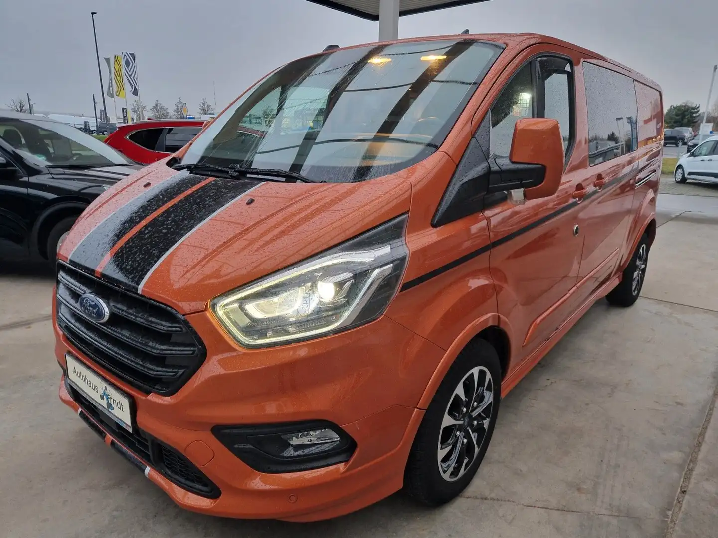 Ford Transit Custom 320L2 DOKA Sport 185PS *XENON*AHK Orange - 1