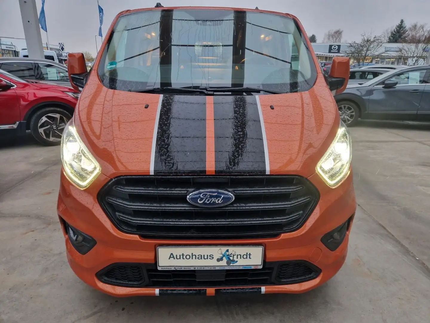 Ford Transit Custom 320L2 DOKA Sport 185PS *XENON*AHK Orange - 2