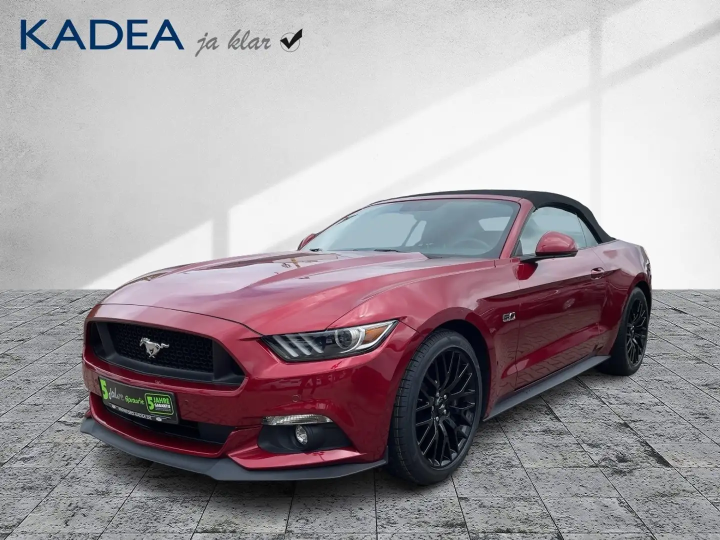 Ford Mustang 5.0 V8 GT Convertible Kamera|Carplay|Navi Rosso - 2