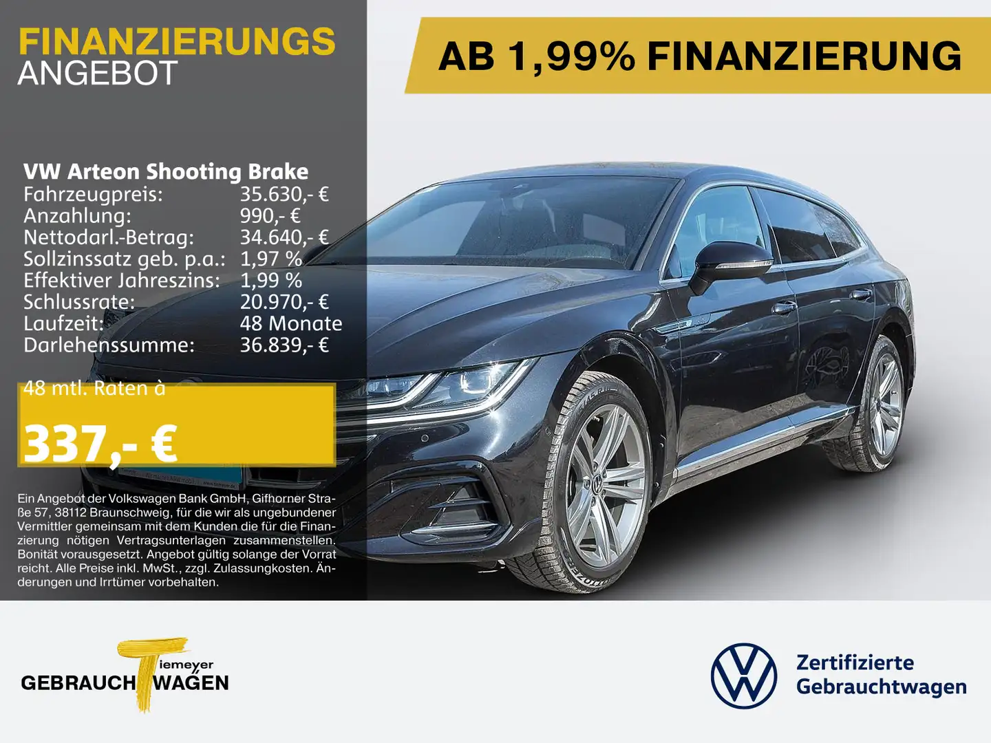 Volkswagen Arteon eHybrid R-LINE LEDER ST.HE Schwarz - 1