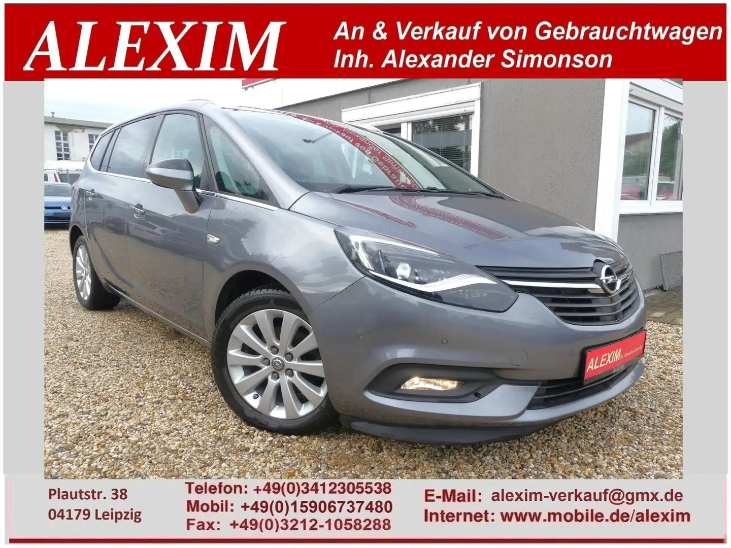 Opel Zafira Tourer/LED/LenkHZ/CarPlay/Navi/TotWinkel Grau - 1