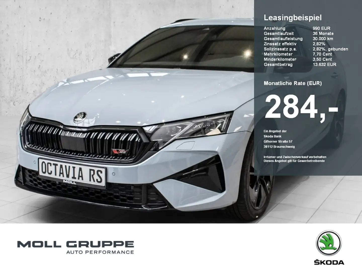 Skoda Octavia Combi RS 2.0 TSI DSG NAVI LM ACC EL.HECK Grau - 1