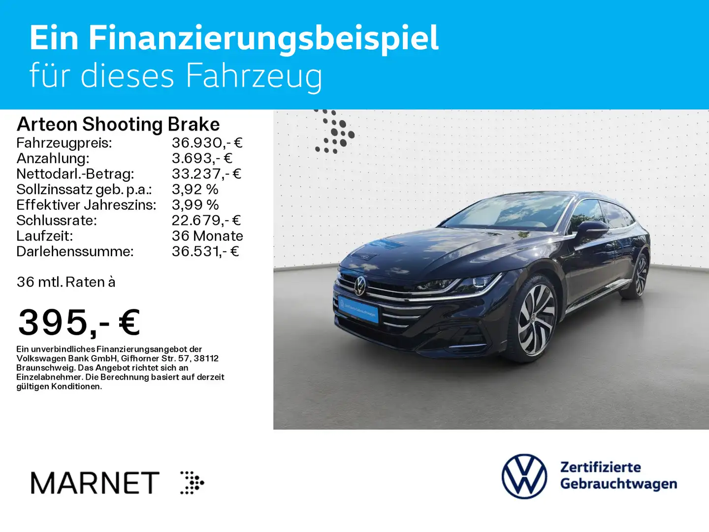 Volkswagen Arteon R-Line 2.0 TSI Navi*AHK*Pa Zwart - 2