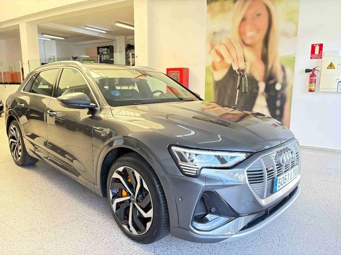 Audi e-tron 55 quattro S line Gris - 1