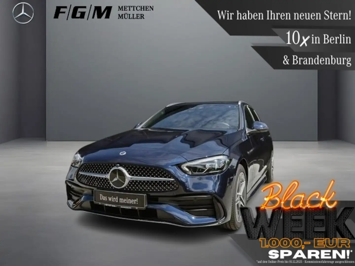 Mercedes-Benz C 300 T e AMG Line HUD|TWA|360|Sitzhz|Distronic Blau - 1