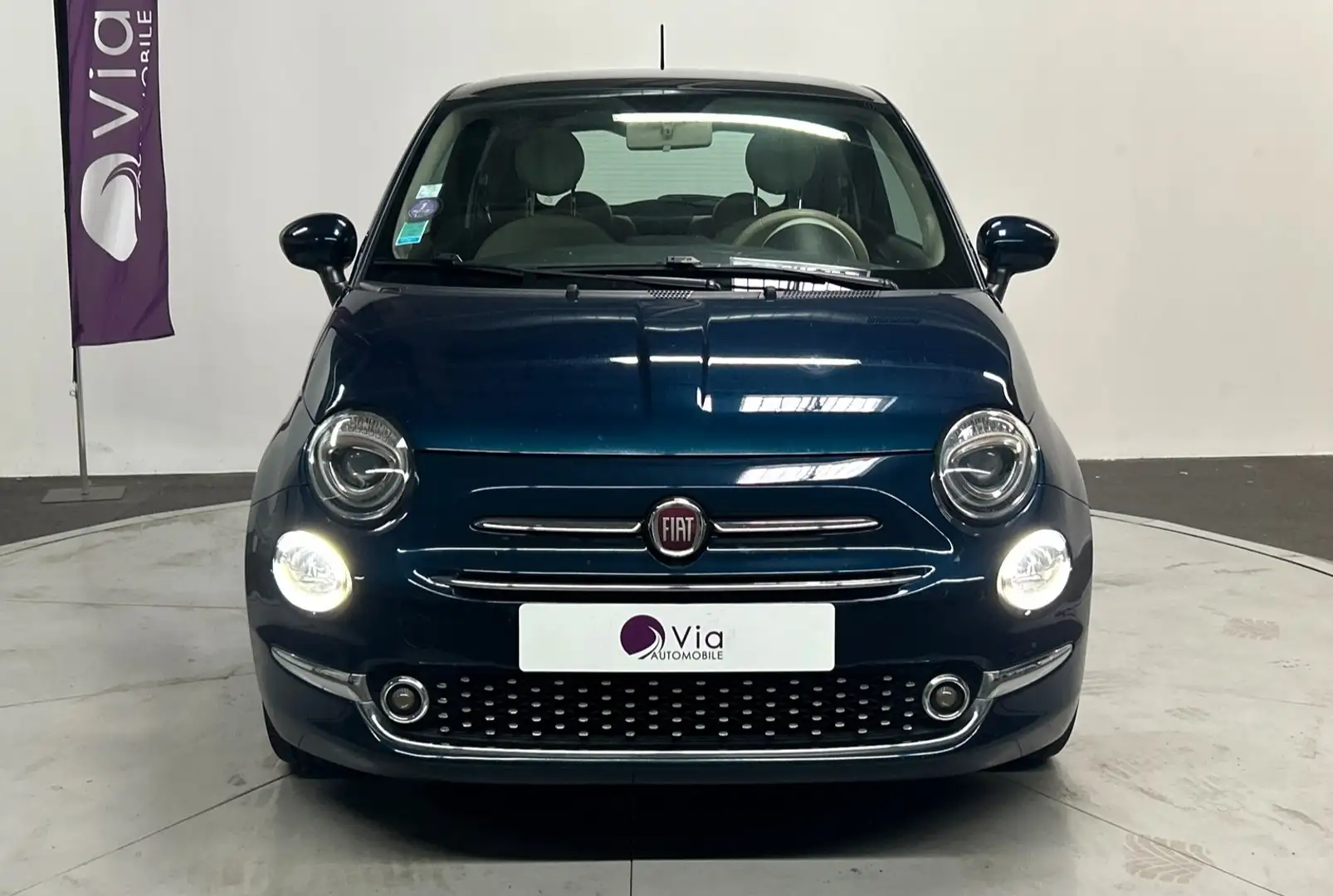 Fiat 500 1.2 69 ch Eco Pack Lounge Bleu - 2