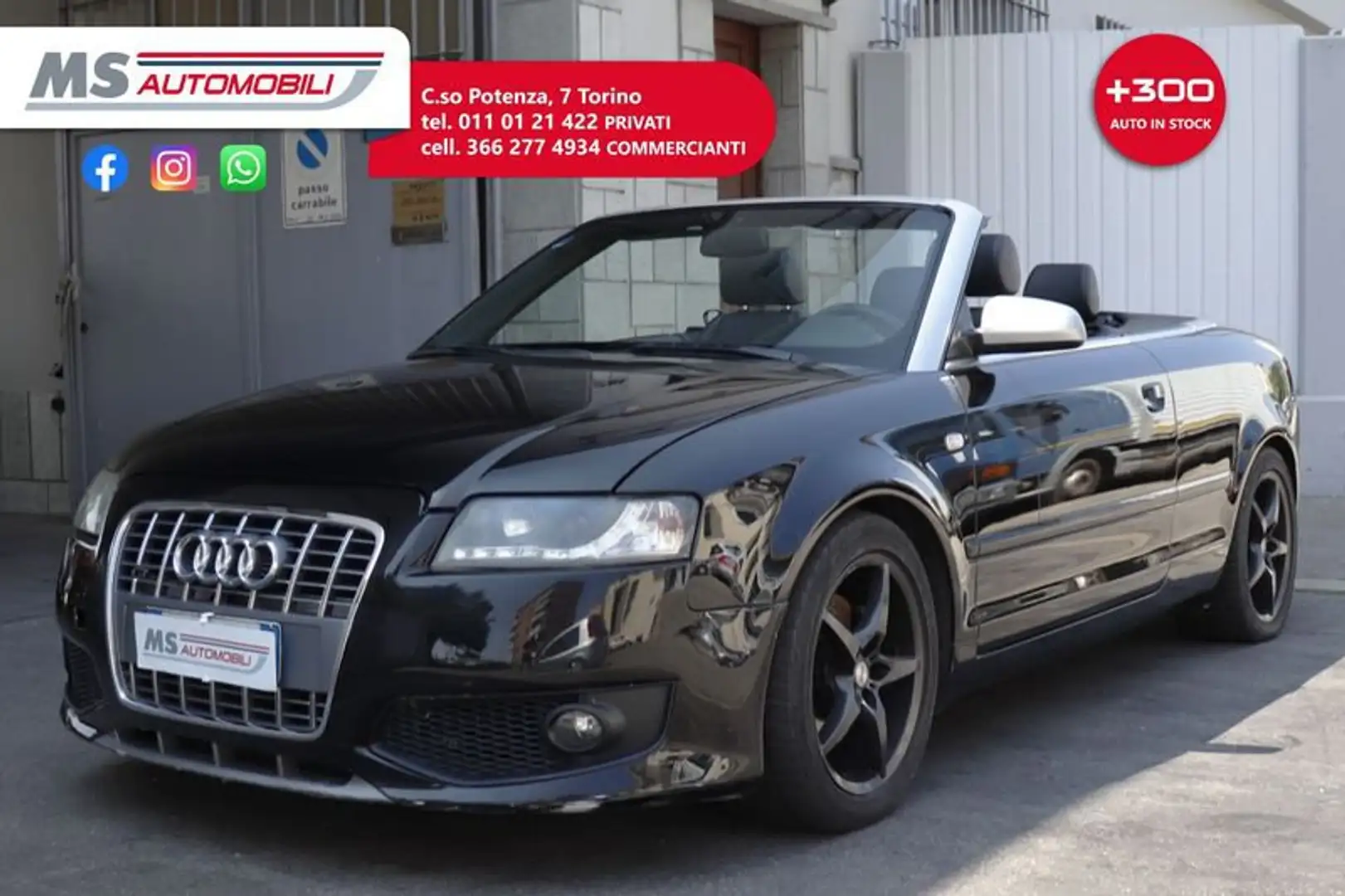 Audi A4 A4 Cabriolet 2.4 V6 30V Unicoproprietario Nero - 1