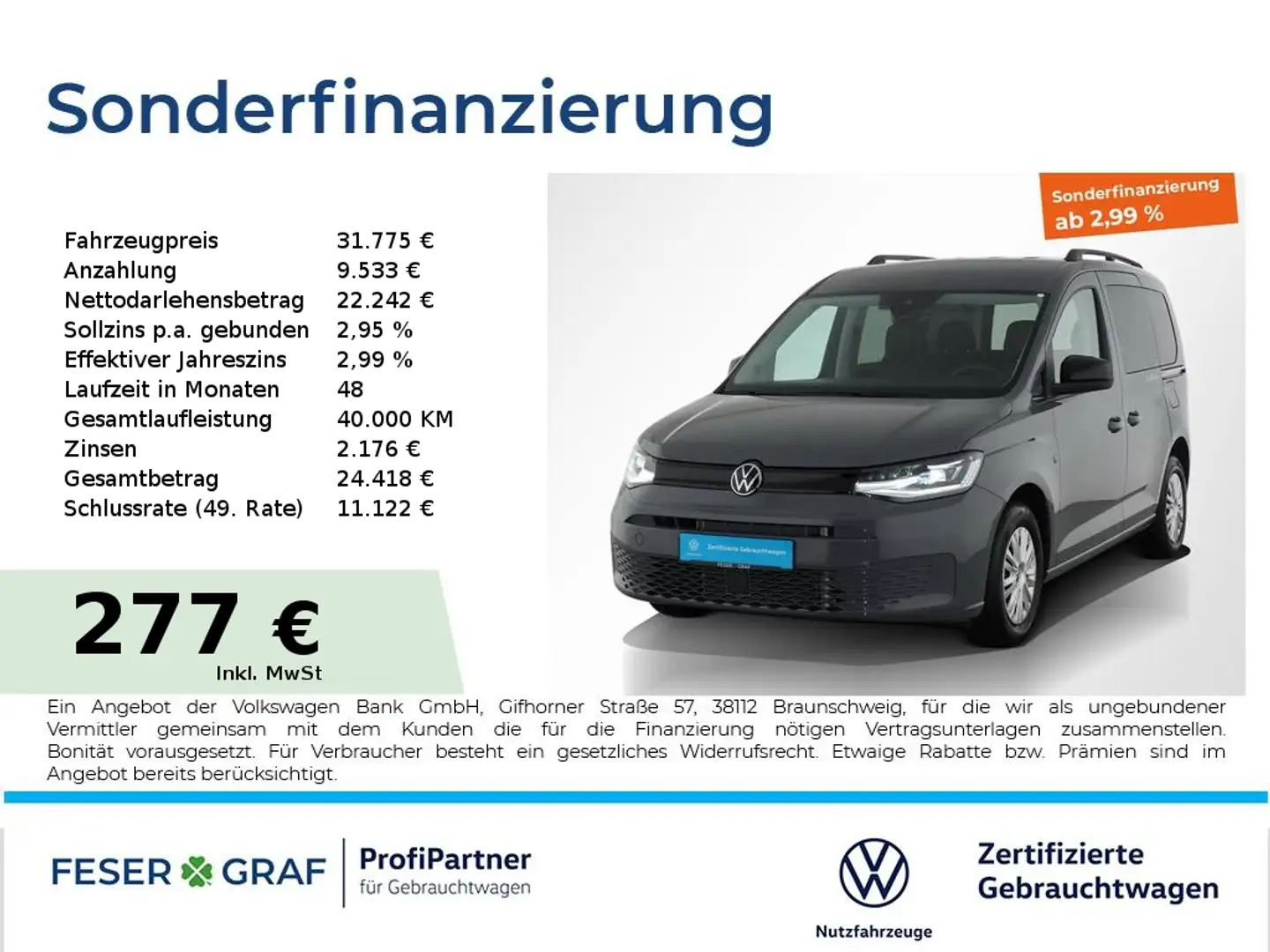 Volkswagen Caddy 2.0 TDI California LED Standheizung Climatronic Wi Grau - 1