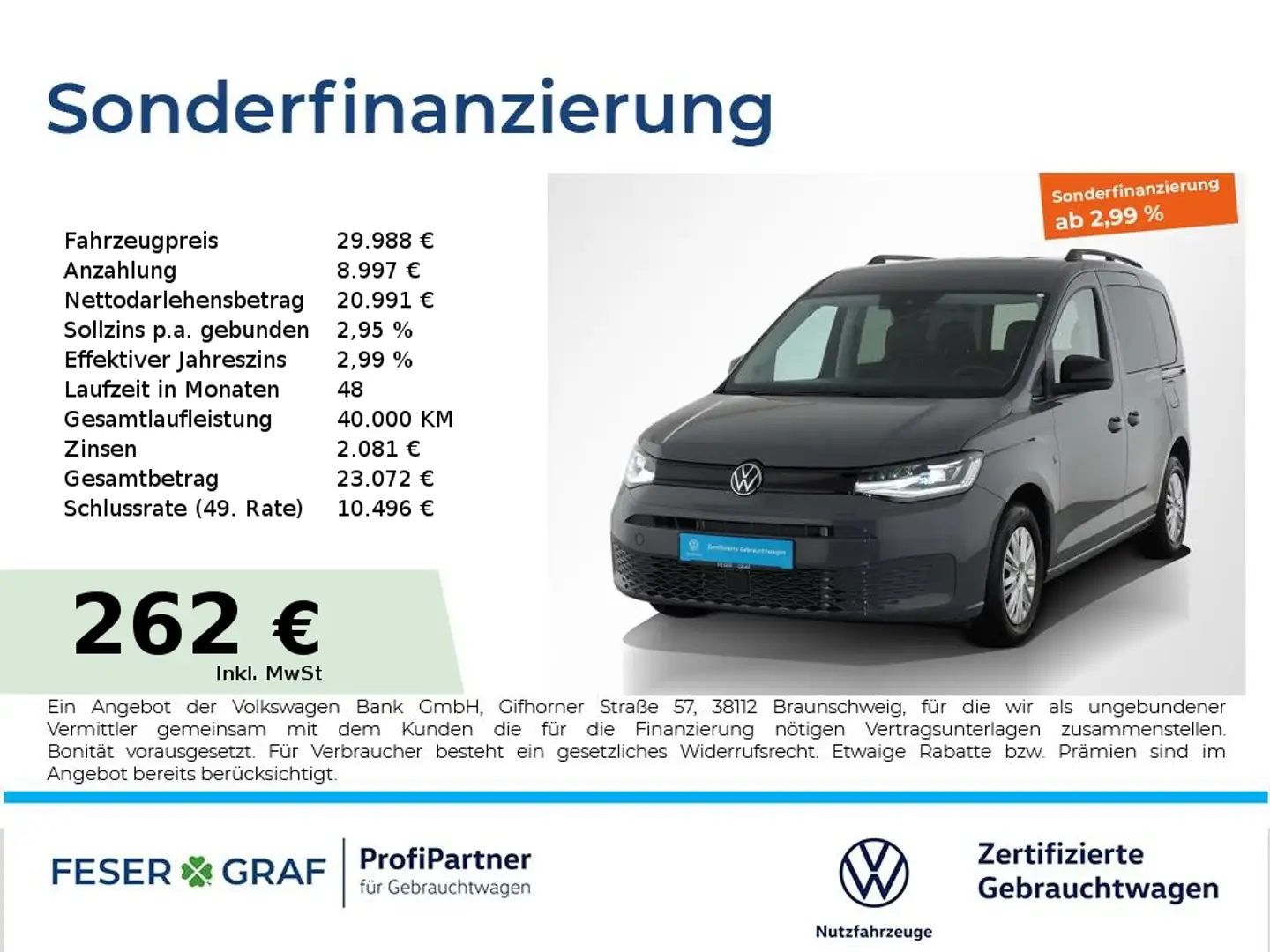 Volkswagen Caddy 2.0 TDI California LED Standheizung Climatronic Wi Gris - 1