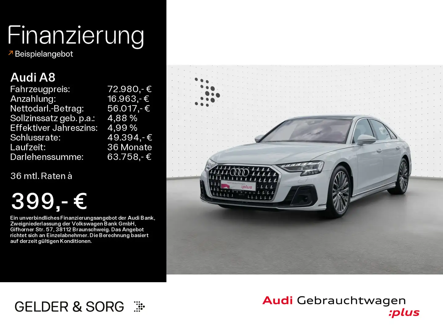 Audi A8 60 TFSI e quattro Matrix*B&O*HuD*Massage*Pano Blanc - 1