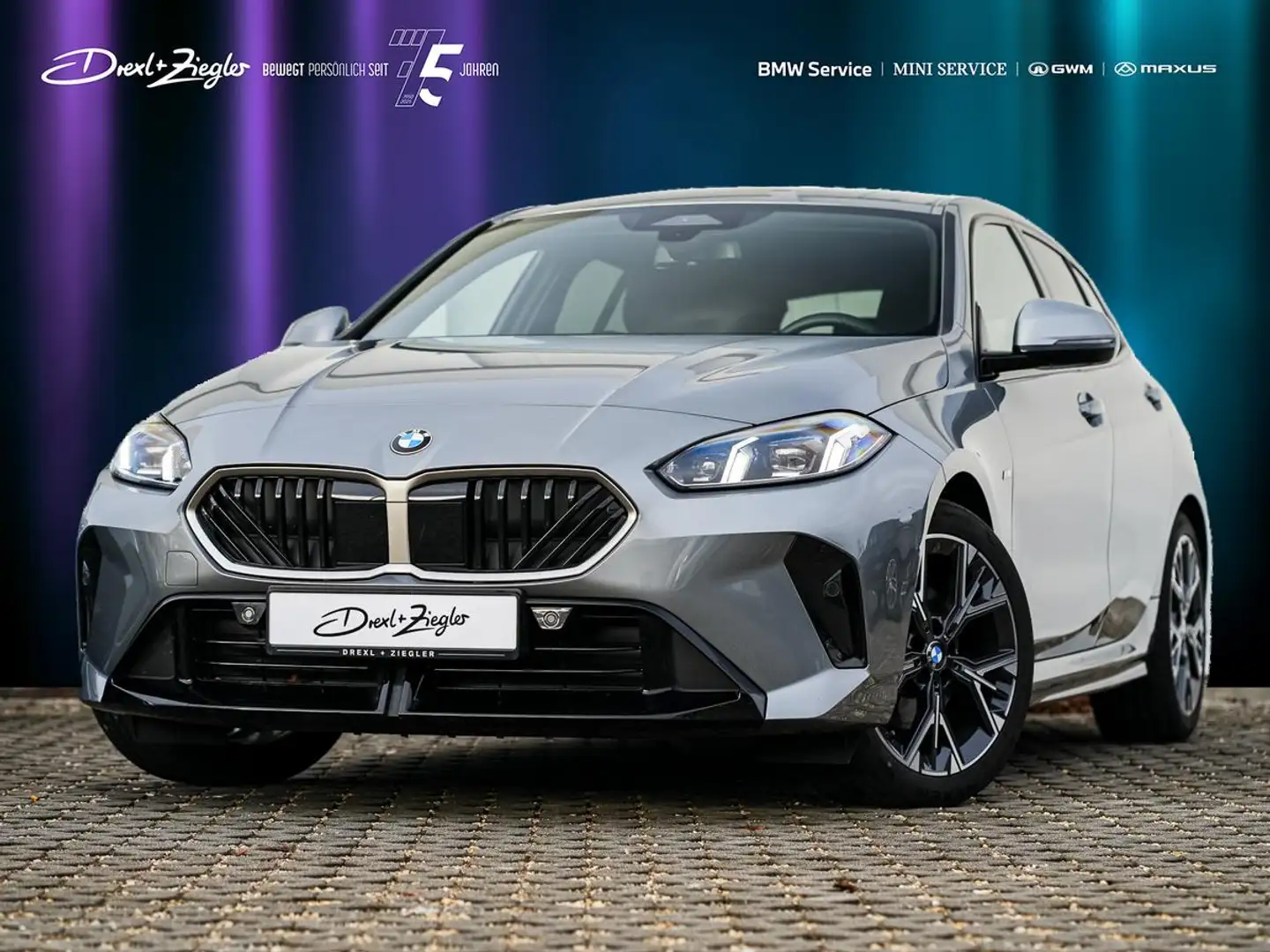 BMW 120 M-Sport AHK AdLED Komfzg S-Glas SHZ ParkAss Grau - 1