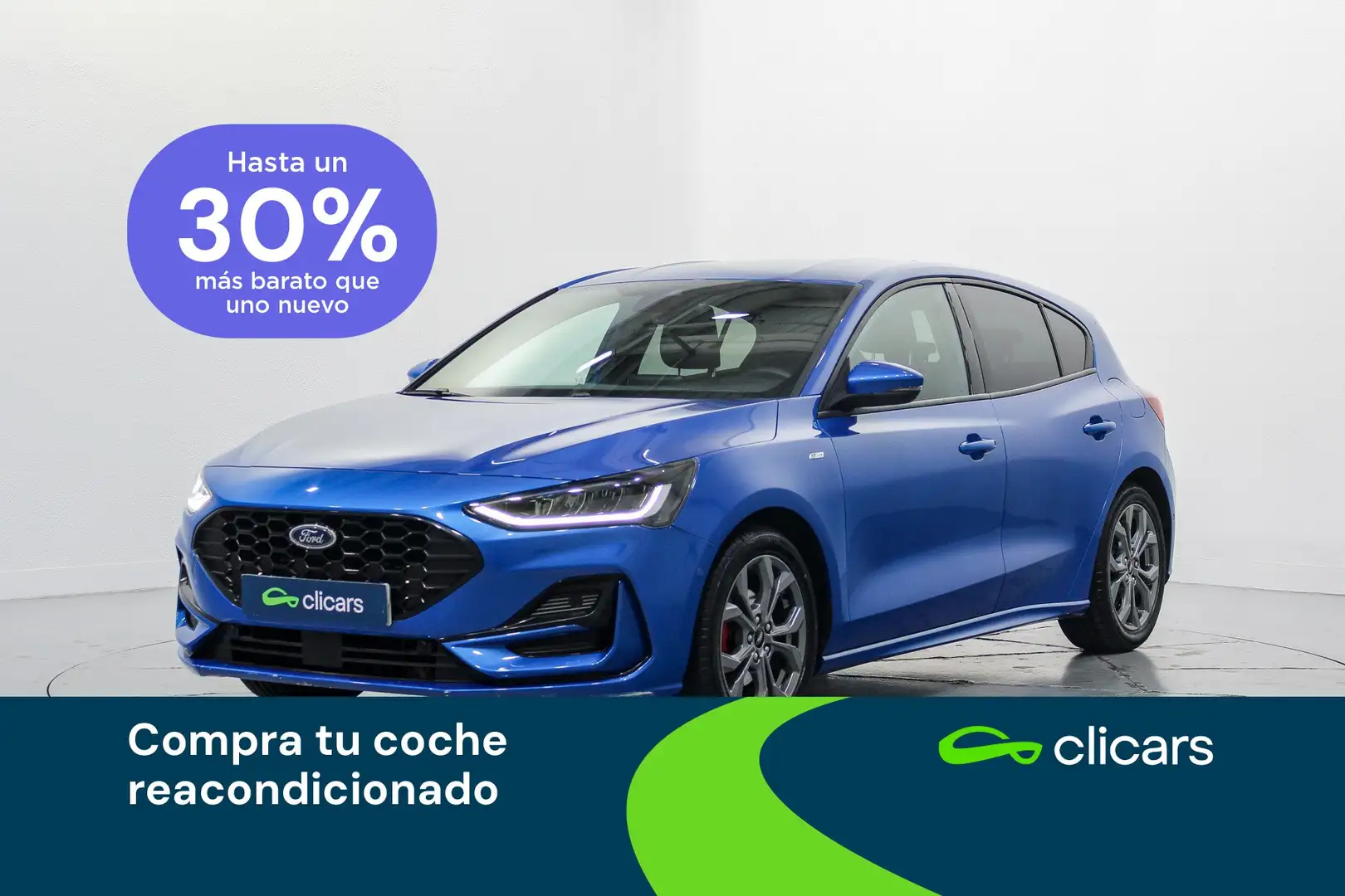 Ford Focus 1.0 Ecoboost MHEV ST-Line 125 Blau - 1